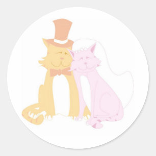 Sticker Rond Purge de chats Mariages