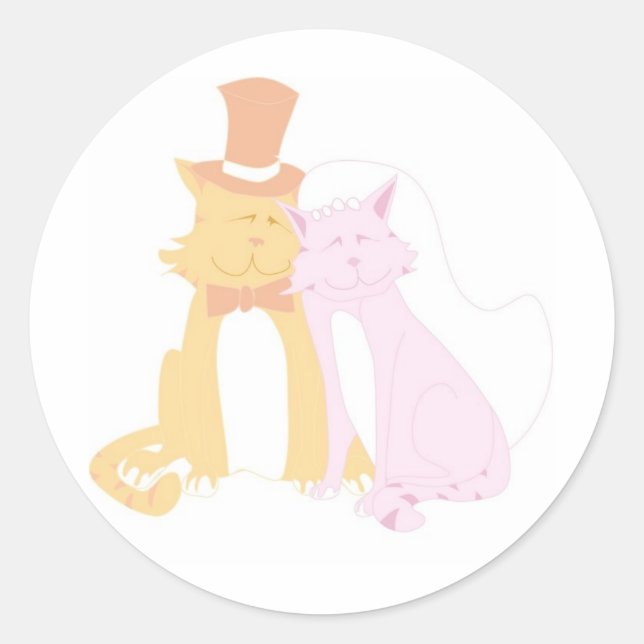 Sticker Rond Purge de chats Mariages (Devant)