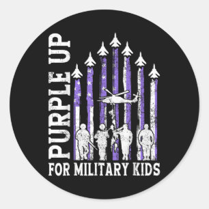 Sticker Rond Purge Pour Enfants Militaires Drapeau Militaire En