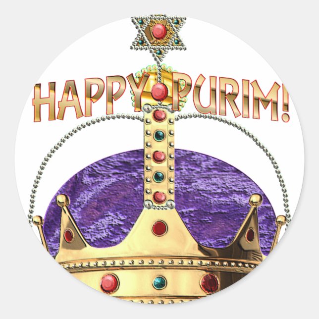 Sticker Rond Purim (homonymie) (Devant)