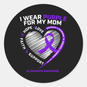Sticker Rond Purple Alzheimers Produits de sensibilisation Mama
