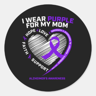 Sticker Rond Purple Alzheimers Produits de sensibilisation Mama