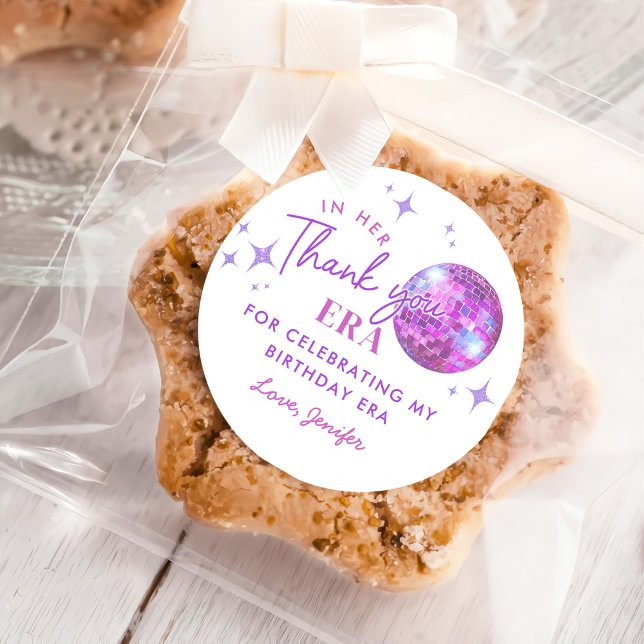 Sticker Rond Purple Dans Ma Musique De L'Ère D'Anniversaire (Créateur téléchargé)