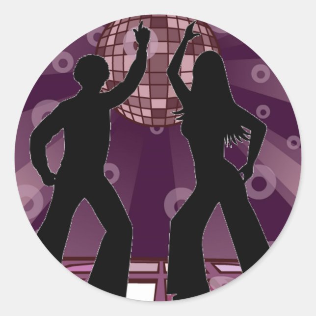 Sticker Rond Purple Disco 2 (Devant)