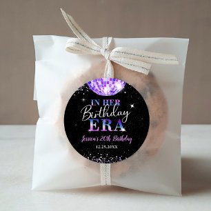 Sticker Rond Purple Disco Dans Son Anniversaire