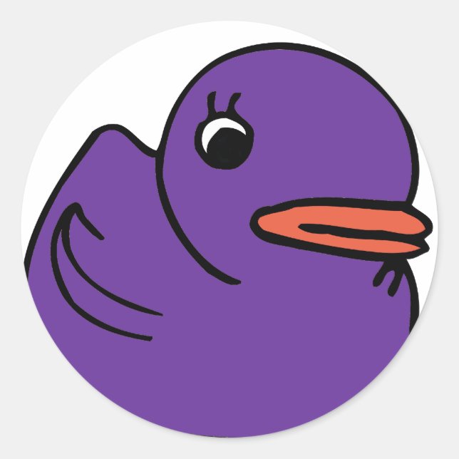 Sticker Rond Purple Ducky (Devant)