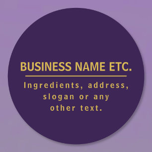 Sticker Rond Purple & Gold polyvalent