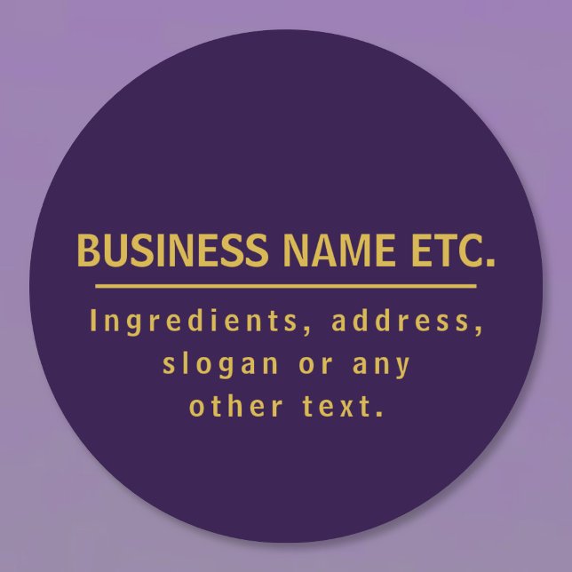 Sticker Rond Purple & Gold polyvalent (Créateur téléchargé)