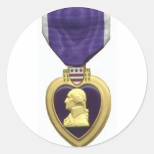 Sticker Rond Purple Heart