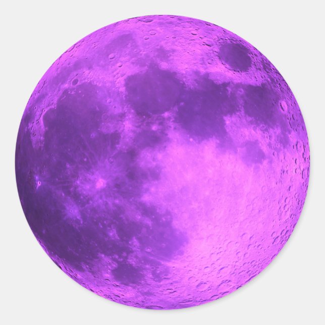 Sticker Rond Purple Moon - Stations spatiales- (Devant)