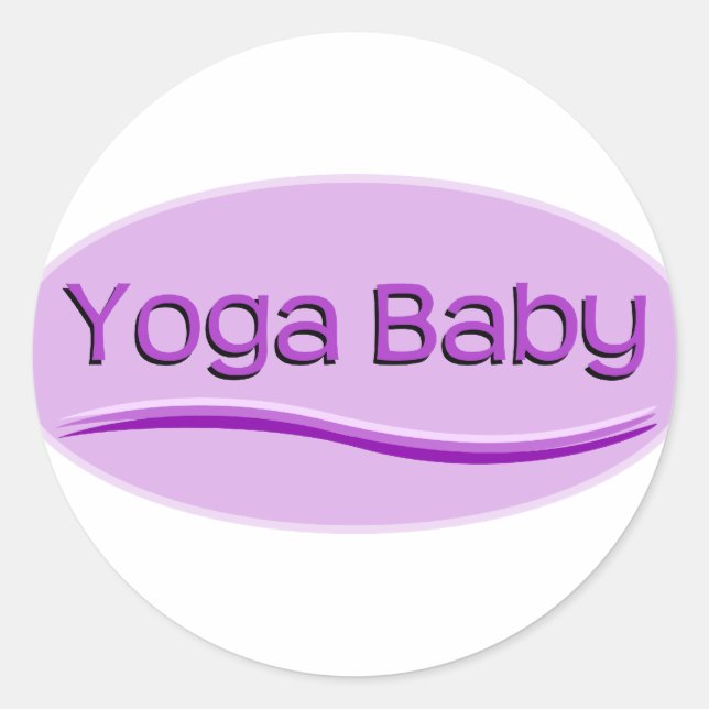 Sticker Rond Purple Yoga Baby (Devant)