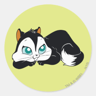 Sticker Rond Pussyfoot Cute Kitty