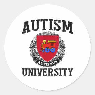Sticker Rond Puzzle Pièces Support Chemise Autism Autismus Univ
