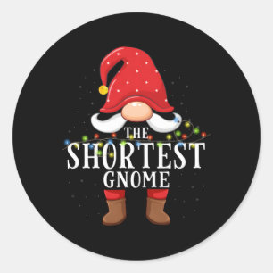 Sticker Rond Pyjama de la famille Gnome la plus courte