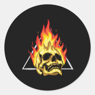 Sticker Rond Pyro Pyrotechnique Fireworks Fire Party Bller cade