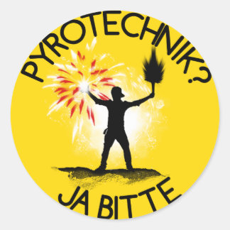 Sticker Rond Pyrotechnie ? Oui, s'il vous plaît !