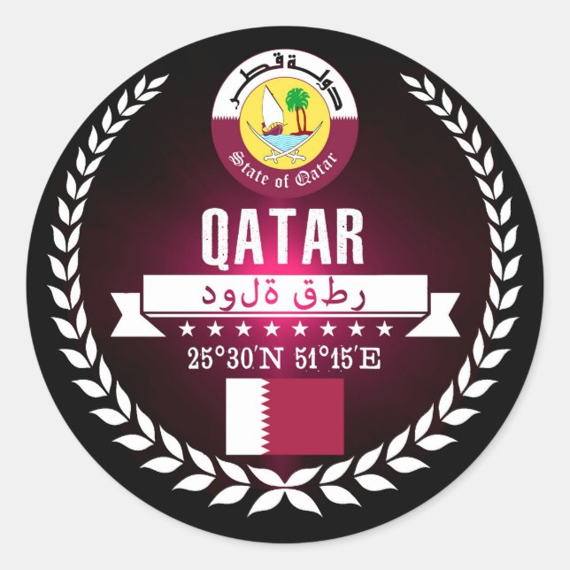 Sticker Rond Qatar (Devant)