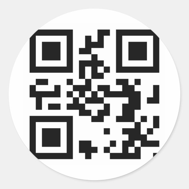 Sticker Rond QR Code - Obama 2012 (Devant)