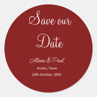 Sticker Rond QR Sauver notre date ajouter photonom nom date noi