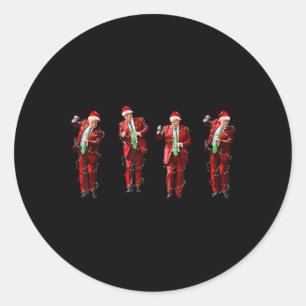 Sticker Rond Qr Trump Dance Code Président Analyse De L'Instruc