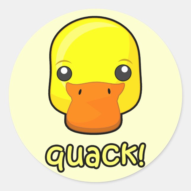 Sticker Rond Quack ! Canard (Devant)