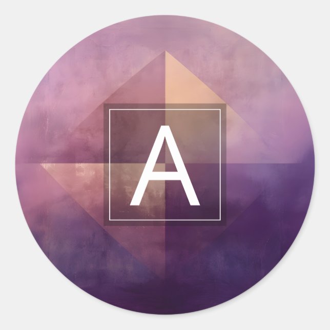 Sticker Rond Quadrant Doux | Design Minimaliste (Devant)
