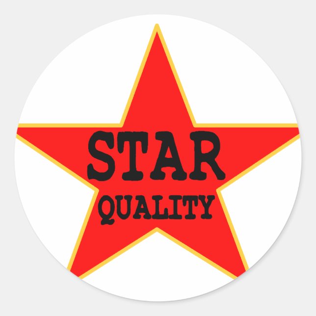 Sticker Rond Qualité de l'étoile (Devant)