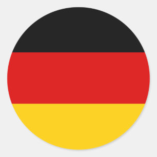 Sticker Rond Qualité du drapeau allemand