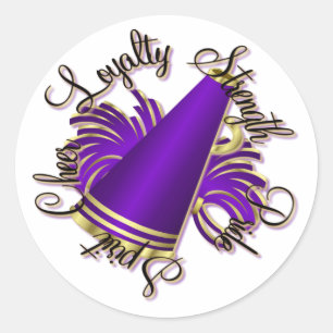 Sticker Rond Qualités de violet et d'or