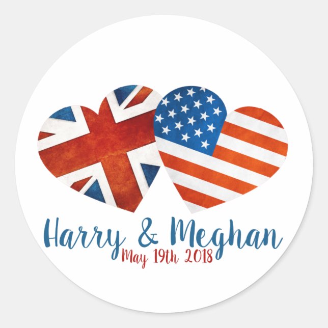 Sticker Rond Quand Harry a rencontré Meghan (Devant)