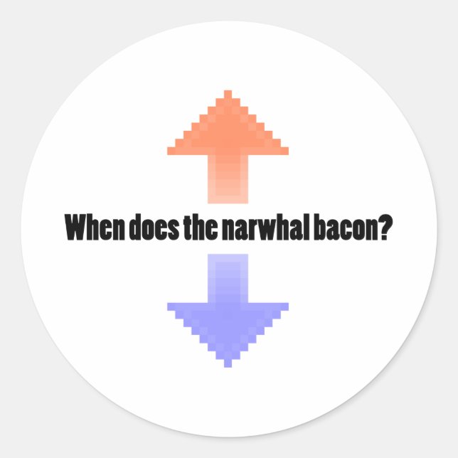 Sticker Rond Quand la balise Narwhal upvote-t-elle la question  (Devant)
