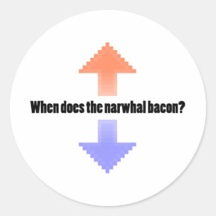 Sticker Rond Quand la balise Narwhal upvote-t-elle la question 