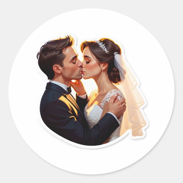 Sticker Rond Quand l'amour prend le dessus (Devant)