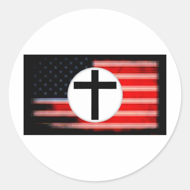 Sticker Rond quand le fascisme arrive en Amérique (Devant)