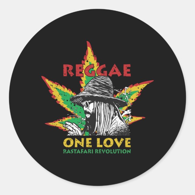 Sticker Rond Quand le reggae est votre vie (Devant)