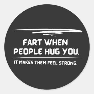 Sticker Rond Quand Les Gens Vous Embrassent, Ça Les Rend Forts