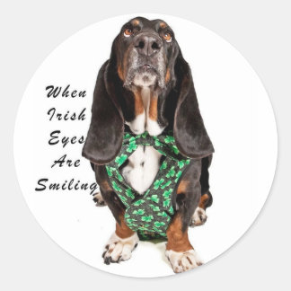 Sticker Rond Quand les yeux irlandais sourient