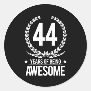 Sticker Rond quarante-quatrième Anniversaire (44 ans d'être