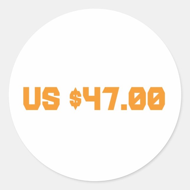 Sticker Rond Quarante-sept dollars (Devant)