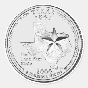 Sticker Rond Quartier d'État du Texas