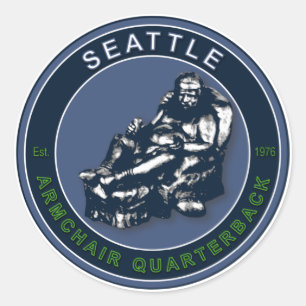 Sticker Rond Quartier Fauteuil - Seattle Football
