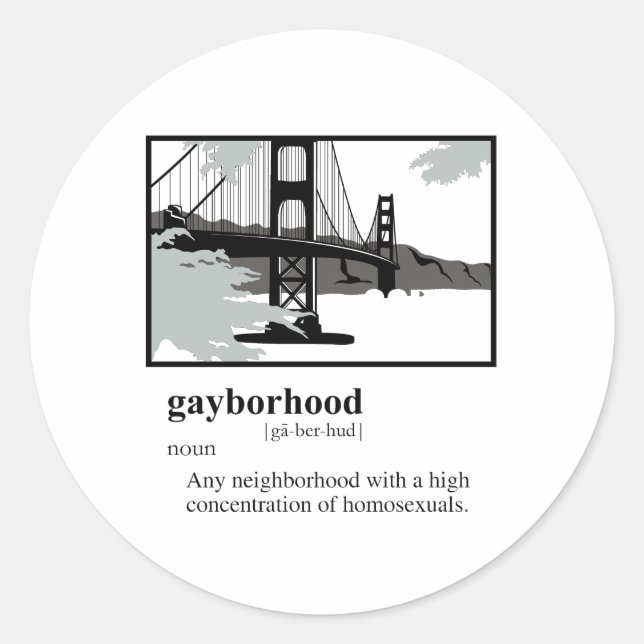 Sticker Rond quartier gay (Devant)