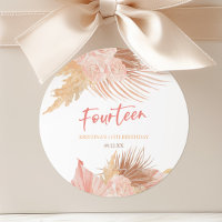 Quatorze Fête d'anniversaire Bohème Rose Floral 14