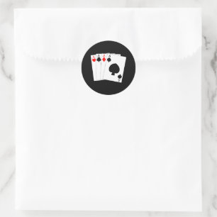 Sticker Rond Quatre as noir