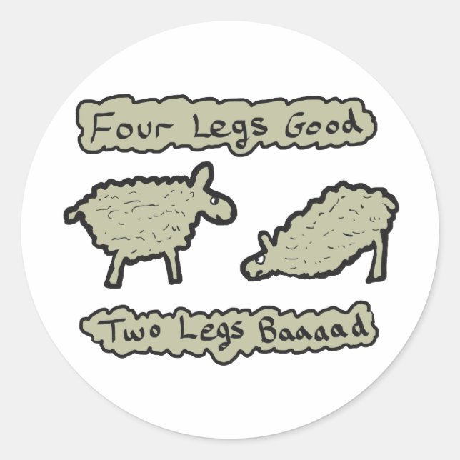 Sticker Rond Quatre pattes (Devant)