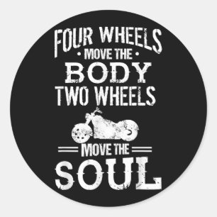 Sticker Rond Quatre roues déplacer le corps Deux roues déplacer