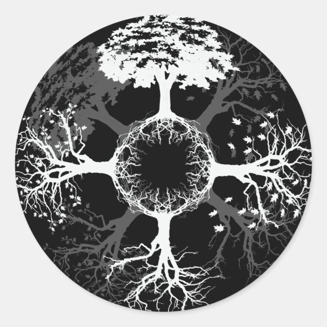 Sticker Rond Quatre saisons (Devant)