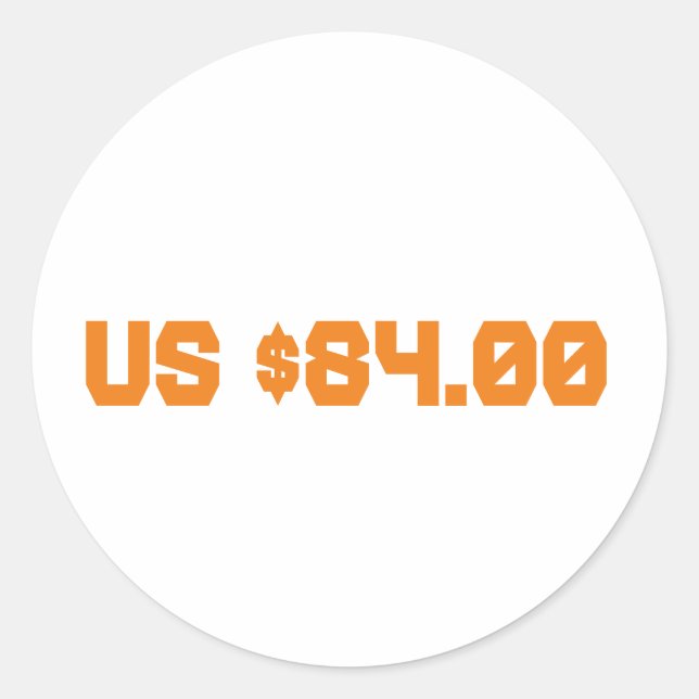 Sticker Rond Quatre-vingt-quatre dollars (Devant)