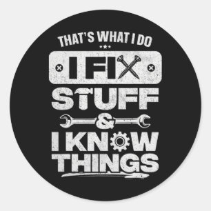 Sticker Rond Que Ce Que Je Fais Corriger Des Stuff Savoir Que L