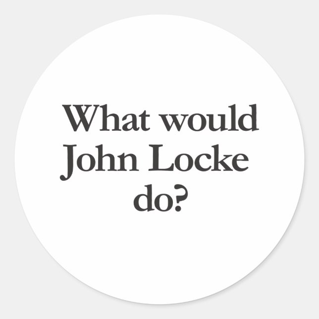 Sticker Rond que ferait john locke (Devant)